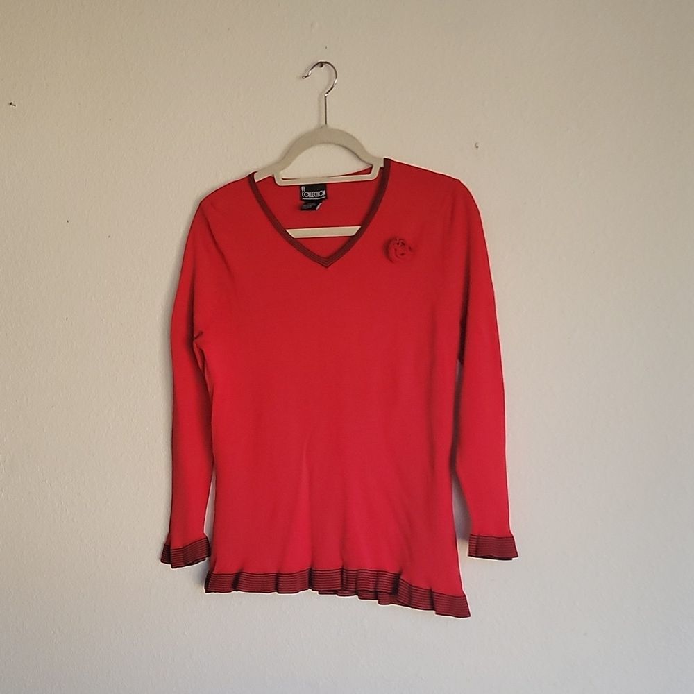 NY COLLECTION vneck long sleeves blause size Small